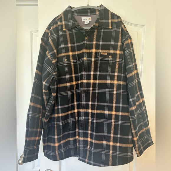 EUC Carhartt Youngstown Waffle Thermal-Lined
Flannel Plaid Shirt Jacket - Picture 1 of 6